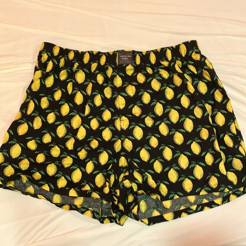 American Eagle Outfitters Lemon Print Boxers - Black and Yellow